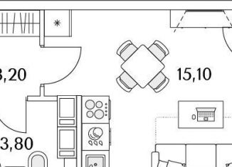 Продается квартира студия, 23.8 м2, Санкт-Петербург, Планерная улица, 99, метро Комендантский проспект