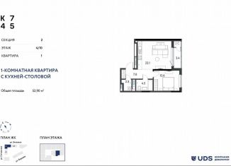 2-комнатная квартира на продажу, 52.9 м2, Пермь