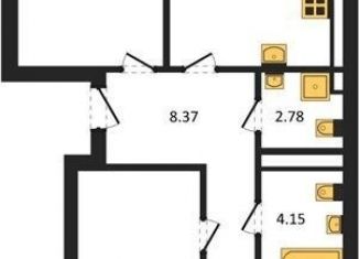 Продается трехкомнатная квартира, 77.4 м2, Калининград, Московский район