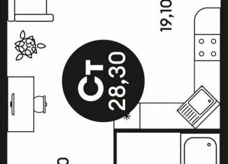 Квартира на продажу студия, 28.7 м2, Ростов-на-Дону, Красноармейская улица, 254
