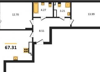 Продам 2-комнатную квартиру, 67.3 м2, Калининград, Ленинградский район, улица Старшины Дадаева, 55к4