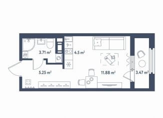 Продается квартира студия, 27.1 м2, Санкт-Петербург, Московский район