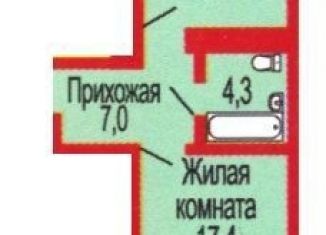 1-ком. квартира на продажу, 44 м2, Оренбург, улица Эссена, 12