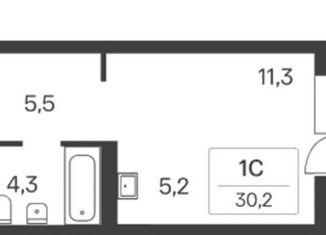 Продам квартиру студию, 30.2 м2, Новосибирск, метро Сибирская