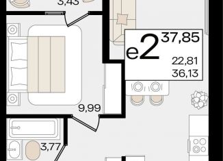 Продам 1-комнатную квартиру, 37.9 м2, Краснодарский край, Старокубанская улица, 122/8