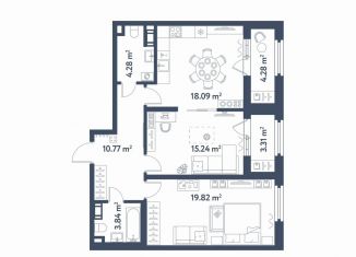 Продается 2-комнатная квартира, 75.8 м2, Санкт-Петербург, муниципальный округ Московская Застава