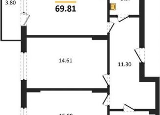 Продается 2-комнатная квартира, 69.8 м2, Калининградская область