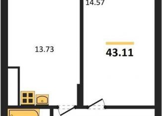 Продается 1-ком. квартира, 43.1 м2, Калининградская область