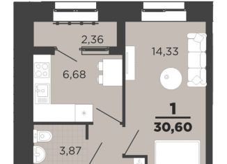 Продается 1-комнатная квартира, 29.4 м2, Рязань, Семчинская улица, 8, Московский район