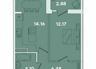 Продается квартира свободная планировка, 39.8 м2, Иркутск, улица Петрова, 16, Правобережный округ