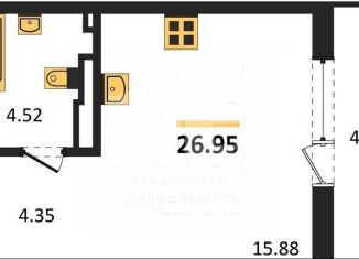 Продажа квартиры студии, 27 м2, Калининград, Ленинградский район, улица Старшины Дадаева, 55