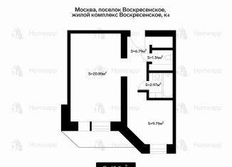 Продажа однокомнатной квартиры, 46 м2, посёлок подсобного хозяйства Воскресенское, посёлок подсобного хозяйства Воскресенское, 41к4