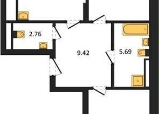 2-ком. квартира на продажу, 69.4 м2, поселок Малое Исаково