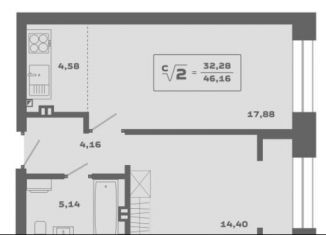 Продажа двухкомнатной квартиры, 46.1 м2, Новосибирск, метро Заельцовская, Красногорская улица