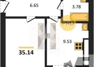 Продам однокомнатную квартиру, 35.1 м2, Калининград, Московский район