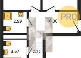 Продам 2-ком. квартиру, 51.7 м2, Калининград, Московский район