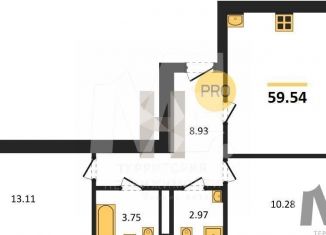 Продаю 2-комнатную квартиру, 59.5 м2, Калининград, Московский район