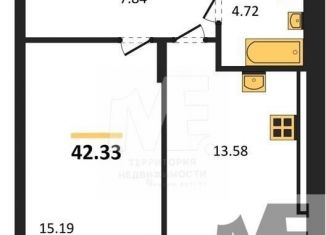 Продается 1-комнатная квартира, 42.3 м2, поселок Малое Исаково