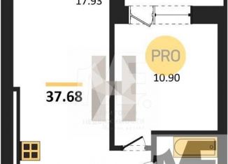 Продается однокомнатная квартира, 37.7 м2, Калининград