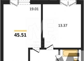 Продам 1-комнатную квартиру, 45.5 м2, поселок Малое Исаково