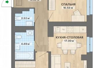 Продаю 2-ком. квартиру, 60.3 м2, Екатеринбург, улица Академика Ландау, 6