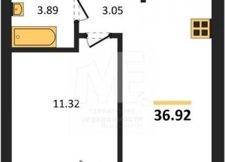 Продаю однокомнатную квартиру, 36.9 м2, Калининград, Московский район