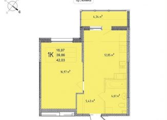 Продается 1-комнатная квартира, 42 м2, Обнинск, улица Мира, 2