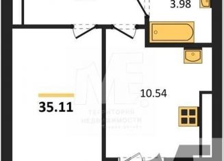 Продажа 1-ком. квартиры, 35.1 м2, Калининград, Московский район