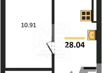 Продаю однокомнатную квартиру, 28 м2, Пионерский, улица Гептнера, 17