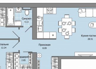 Продается 3-ком. квартира, 70 м2, село Первомайский