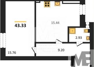 Продаю 1-комнатную квартиру, 43.3 м2, Пионерский, Комсомольская улица, 19