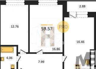 Продаю 2-комнатную квартиру, 59.6 м2, Калининград, Московский район