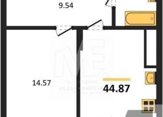 Продаю 1-ком. квартиру, 44.9 м2, поселок Малое Исаково