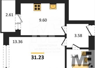 Продам 1-комнатную квартиру, 31.2 м2, Калининград