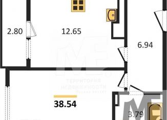 Продается 1-комнатная квартира, 38.5 м2, Калининград, Московский район, Интернациональная улица, 18