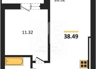 Продажа 1-комнатной квартиры, 38.5 м2, Калининград