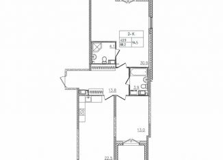 Продается двухкомнатная квартира, 94.5 м2, Санкт-Петербург, метро Новочеркасская, шоссе Революции, 3к2