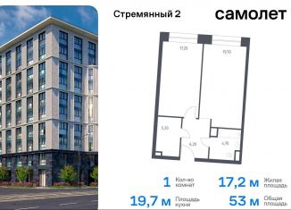 Продам 1-комнатную квартиру, 53 м2, Москва, Стремянный переулок, 2