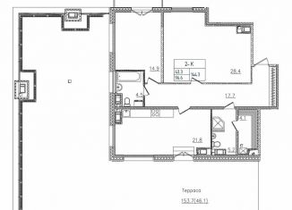 Продажа двухкомнатной квартиры, 144.7 м2, Санкт-Петербург, метро Новочеркасская, шоссе Революции, 3к2