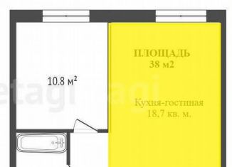 Продажа однокомнатной квартиры, 38 м2, Санкт-Петербург, жилой комплекс Лермонтовский 54, к 2.1, метро Балтийская