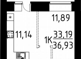 Продам 1-комнатную квартиру, 36.9 м2, Томская область, улица Вершинина, 58к2