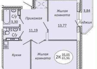 Продается 2-ком. квартира, 66 м2, Новосибирск, метро Речной вокзал, 2-я Воинская улица