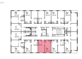 Продается однокомнатная квартира, 32.1 м2, Ленинградская область