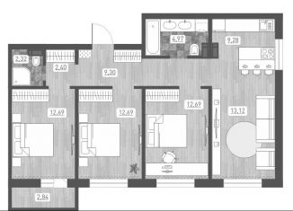 Продается 4-ком. квартира, 80.9 м2, Новосибирск, улица Забалуева, с10