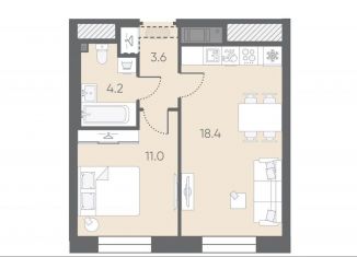 Продается однокомнатная квартира, 37.2 м2, Санкт-Петербург, метро Ладожская