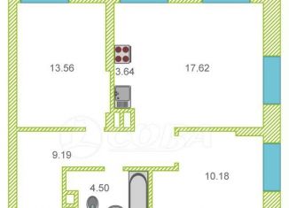 Продается 2-ком. квартира, 58.7 м2, Тюмень, Калининский округ, улица Андрея Кореневского, 5