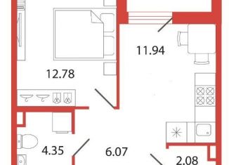 Сдается 1-комнатная квартира, 40.5 м2, Ленинградская область, Английская улица, 4к1