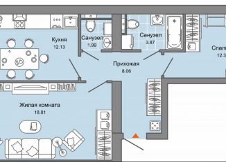 Продам 2-комнатную квартиру, 59 м2, Киров