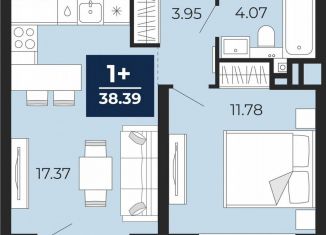 Продается 1-комнатная квартира, 37.2 м2, Тюменская область, улица Фармана Салманова, 23