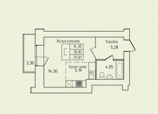 Продается квартира студия, 29.8 м2, Архангельская область, проспект Труда, 76